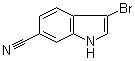 3-Bromo-1H-indole-6-carbonitrile molecular structure (CAS 1326714-80-0)