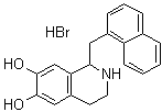 1,2,3,4-Tetrahydro-1-(1-naphthalenylmethyl)-6,7-isoquinolinediol hydrobromide molecular structure (CAS 132836-42-1)