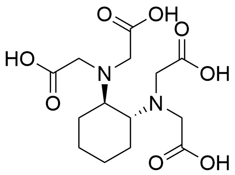 反式-1,2-环己二胺四乙酸分子结构 (CAS 13291-61-7)