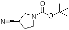 (R)-1-Boc-3-氰基吡咯烷分子结构 (CAS 132945-76-7)
