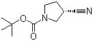 (S)-1-Boc-3-氰基吡咯烷分子结构 (CAS 132945-78-9)