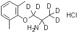 1,1,1,2,3,3-Hexadeuterio-3-(2,6-dimethylphenoxy)propan-2-amine hydrochloride molecular structure (CAS 1329835-60-0)