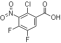 2-氯-4,5-二氟-3-硝基苯甲酸分子结构 (CAS 132992-44-0)
