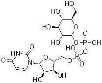葡萄糖焦磷酸尿苷分子结构 (CAS 133-89-1)