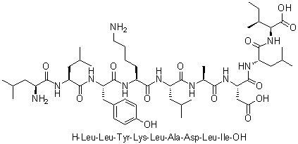 L-Leucyl-L-leucyl-L-tyrosyl-L-lysyl-L-leucyl-L-alanyl-L-alpha-aspartyl-L-leucyl-L-isoleucine molecular structure (CAS 1330061-06-7)