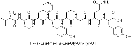 L-Valyl-L-leucyl-L-phenylalanyl-L-tyrosyl-L-leucylglycyl-L-glutaminyl-L-tyrosine molecular structure (CAS 1330061-08-9)