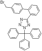 5-[4'-(Bromomethyl)-[1,1'-biphenyl]-2-yl]-2-(triphenylmethyl)-2H-tetrazole molecular structure (CAS 133051-88-4)