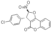 反式-3-(4-氯苯基)-2,3-二氢-2-硝基-4H-呋喃并[3,2-c][1]苯并吡喃-4-酮分子结构 (CAS 133116-29-7)