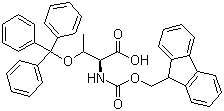structure of CAS# 133180-01-5, Fmoc-O-trityl-L-threonine;N-(9-Fluorenylmethyloxycarbonyl)-O-trityl-L-threonine; Fmoc-Thr(Trt)-OH