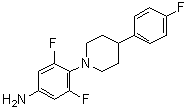 3,5-Difluoro-4-[4-(4-fluorophenyl)piperidin-1-yl]aniline molecular structure (CAS 1332356-31-6)