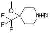 4-Methoxy-4-(trifluoromethyl)piperidine hydrochloride molecular structure (CAS 1332886-70-0)