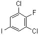 1,3-二氯-2-氟-5-碘苯分子结构 (CAS 133307-08-1)