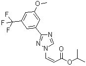 (2Z)-3-[3-[3-甲氧基-5-(三氟甲基)苯基]-1H-1,2,4-三唑-1-基]-2-丙烯酸异丙酯分子结构 (CAS 1333151-73-7)