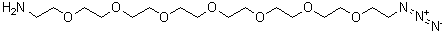 23-叠氮基-3,6,9,12,15,18,21-七氧杂二十三烷-1-胺分子结构 (CAS 1333154-77-0)