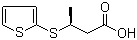 结构式 CAS# 133359-80-5, (S)-3-(2-噻吩基硫基)丁酸