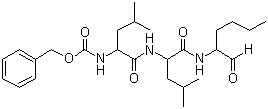 苄氧羰基-亮氨酰-亮氨酰-正亮氨醛分子结构 (CAS 133407-83-7)