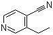 3-乙基吡啶-4-甲腈分子结构 (CAS 13341-18-9)