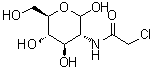 2-脱氧-2-(氯乙酰氨基)-D-吡喃葡萄糖分子结构 (CAS 1334320-67-0)