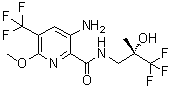 3-氨基-6-甲氧基-N-[(2S)-3,3,3-三氟-2-羟基-2-甲基丙基]-5-(三氟甲基)-2-吡啶甲酰胺分子结构 (CAS 1334546-77-8)