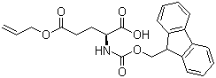 N-芴甲氧羰基-L-谷氨酸 5-烯丙基酯分子结构 (CAS 133464-46-7)