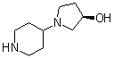 (3R)-1-(4-Piperidinyl)-3-pyrrolidinol molecular structure (CAS 1335117-26-4)
