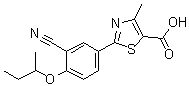 2-[3-氰基-4-(1-甲基丙氧基)苯基]-4-甲基-5-噻唑羧酸分子结构 (CAS 1335202-59-9)