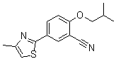 2-异丁氧基-5-(4-甲基噻唑-2-基)苯甲腈分子结构 (CAS 1335202-60-2)