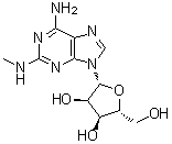 2-(甲基氨基)腺苷分子结构 (CAS 13364-95-9)