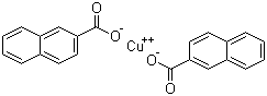 环烷酸铜分子结构 (CAS 1338-02-9)