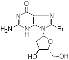 8-溴-2'-脱氧鸟苷分子结构 (CAS 13389-03-2)