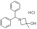 1-(二苯基甲基)-3-甲基-3-氮杂环丁醇盐酸盐分子结构 (CAS 133891-86-8)