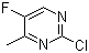 2-氯-5-氟-4-甲基嘧啶分子结构 (CAS 134000-96-7)