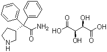 3-(S)-(1-甲酰胺基-1,1-二苯基甲基)吡咯烷-L-酒石酸盐分子结构 (CAS 134002-26-9)
