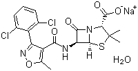 双氯西林钠分子结构 (CAS 13412-64-1)