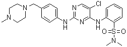 2-[[5-Chloro-2-[[4-[(4-methyl-1-piperazinyl)methyl]phenyl]amino]-4-pyrimidinyl]amino]-N,N-dimethylbenzenesulfonamide molecular structure (CAS 1341200-45-0)