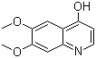 4-羟基-6,7-二甲氧基喹啉分子结构 (CAS 13425-93-9)