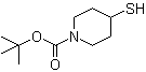 4-巯基哌啶-1-羧酸叔丁酯分子结构 (CAS 134464-79-2)