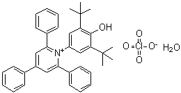 1-[3,5-Bis(1,1-dimethylethyl)-4-hydroxyphenyl]-2,4,6-triphenylpyridinium perchlorate hydrate (1:1:1) molecular structure (CAS 1346456-47-0)