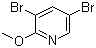 3,5-二溴-2-甲氧基吡啶分子结构 (CAS 13472-60-1)