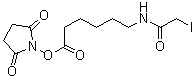 琥珀酰亚胺基-6-[(碘乙酰基)氨基]己酸酯分子结构 (CAS 134759-23-2)