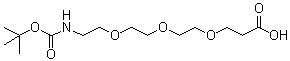 5,8,11-Trioxa-2-azatetradecanedioic acid 1-(1,1-dimethylethyl) ester molecular structure (CAS 1347750-75-7)