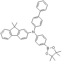 N-[1,1'-联苯]-4-基-9,9-二甲基-N-[4-(4,4,5,5-四甲基-1,3,2-二氧硼杂环戊烷-2-基)苯基]-9H-芴-2-胺分子结构 (CAS 1347758-80-8)