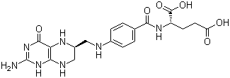 (-)-L-5,6,7,8-四氢叶酸分子结构 (CAS 135-16-0)