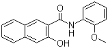 3-羟基-N-(2-甲氧基苯基)-2-萘甲酰胺分子结构 (CAS 135-62-6)