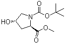 (2R,4S)-4-Hydroxypyrrolidine-1,2-dicarboxylic acid 1-tert-butyl ester 2-methyl ester molecular structure (CAS 135042-17-0)