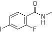 2-氟-4-碘-N-甲基苯甲酰胺分子结构 (CAS 1351185-56-2)