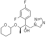 (alphaR)-alpha-(2,4-二氟苯基)-alpha-[(1R)-1-[(四氢-2H-吡喃-2-基)氧基]乙基]-1H-1,2,4-三唑-1-乙醇分子结构 (CAS 135133-23-2)