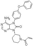6-Amino-7,9-dihydro-9-[(3S)-1-(1-oxo-2-propen-1-yl)-3-piperidinyl]-7-(4-phenoxyphenyl)-8H-purin-8-one molecular structure (CAS 1351635-67-0)