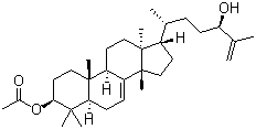 (3beta,13alpha,14beta,17alpha,24R)-7,25-甘遂二烯-3,24-二醇-3-乙酸酯分子结构 (CAS 1352001-09-2)