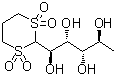 6-脱氧-L-甘露醇环-1,3-丙烷二基二硫代缩醛 S,S,S',S'-四氧化物分子结构 (CAS 1352707-53-9)